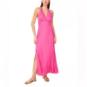 Vince Camuto Fuchsia Halter Maxi Dress